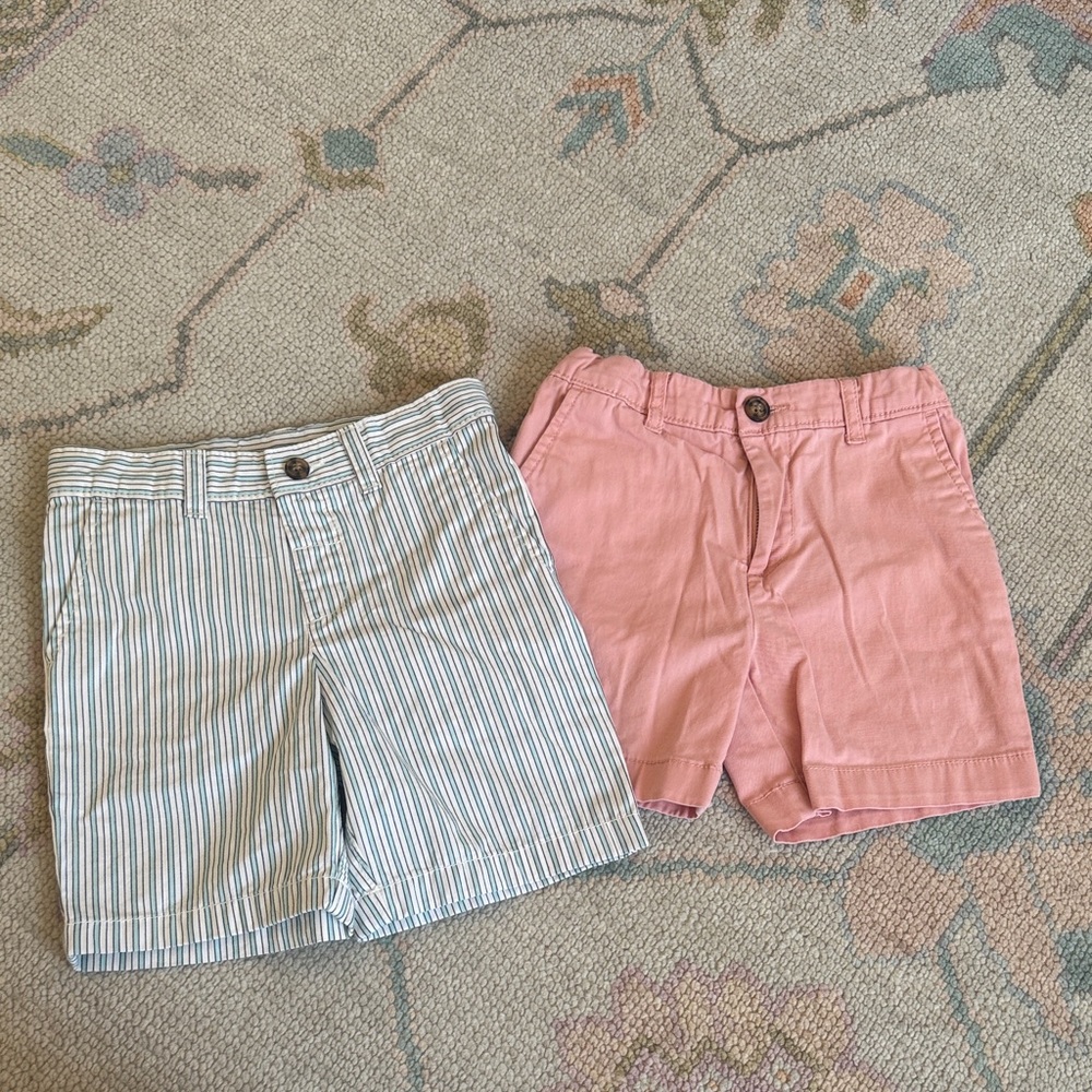 Carter's Blue Striped and Pink Kids Shorts 4t